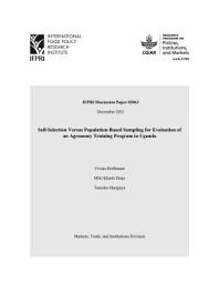 Icon image Self-selection versus population-based sampling for evaluation of an agronomy training program in Uganda