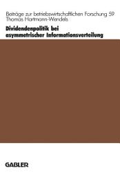 Icon image Dividendenpolitik bei asymmetrischer Informationsverteilung