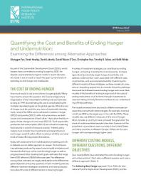 Icon image Quantifying the cost and benefits of ending hunger and undernutrition: Examining the differences among alternative approaches