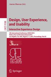 Icon image Design, User Experience, and Usability: Interactive Experience Design: 4th International Conference, DUXU 2015, Held as Part of HCI International 2015, Los Angeles, CA, USA, August 2-7, 2015, Proceedings, Part III