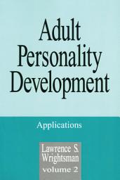 Icon image Adult Personality Development: Volume 1: Theories and Concepts