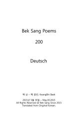 Icon image Bek Sang Poems 200 Deutsch: WeissGott