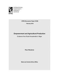 Icon image Empowerment and agricultural production