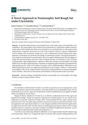 Icon image A Novel Approach to Neutrosophic Soft Rough Set under Uncertainty