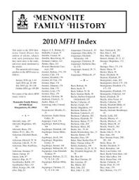 Icon image Mennonite Family History Index 2010