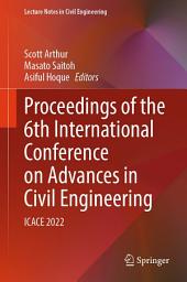 Icon image Proceedings of the 6th International Conference on Advances in Civil Engineering: ICACE 2022