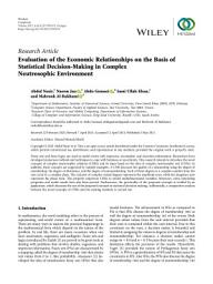 Icon image Evaluation of the Economic Relationships on the Basis of Statistical Decision-Making in Complex Neutrosophic Environment