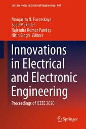 Icon image Innovations in Electrical and Electronic Engineering: Proceedings of ICEEE 2020