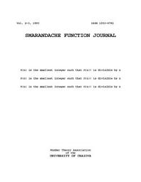 Icon image Smarandache Function Journal, vol. 2-3/1993: An International Book Series in Information Science and Engineering