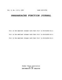 Icon image Smarandache Function Journal, vol. 6/1995: An International Book Series in Information Science and Engineering