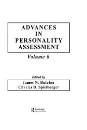 Icon image Advances in Personality Assessment: Volume 6