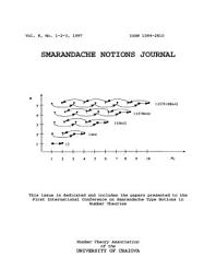 Icon image Smarandache Function Journal, vol.8/1997: An International Book Series in Information Science and Engineering