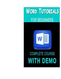 Icon image Word Tutorials: complete guide for beginners