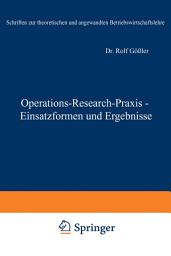 Icon image Operations-Research-Praxis — Einsatzformen und Ergebnisse