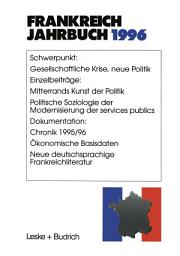 Icon image Frankreich-Jahrbuch 1996: Politik, Wirtschaft, Gesellschaft, Geschichte, Kultur