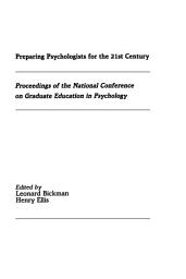 Icon image Preparing Psychologists for the 21st Century: Proceedings of the National Conference on Graduate Education in Psychology