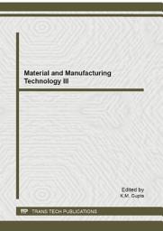 Icon image Material and Manufacturing Technology III