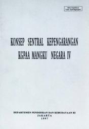 Icon image Konsep Sentral kepengarangan KGPAA Mangku Negara IV