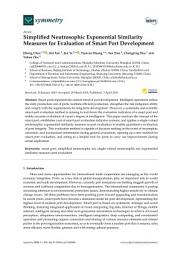 Icon image Simplified Neutrosophic Exponential Similarity Measures for Evaluation of Smart Port Development