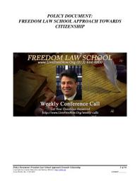 Icon image Policy Document: Freedom Law School Approach Towards Citizenship, Form #08.022