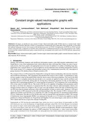 Icon image Constant single valued neutrosophic graphs with applications