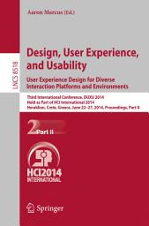 Icon image Design, User Experience, and Usability: User Experience Design for Diverse Interaction Platforms and Environments: Third International Conference, DUXU 2014, Held as Part of HCI International 2014, Heraklion, Crete, Greece, June 22-27, 2014, Proceedings, Part II