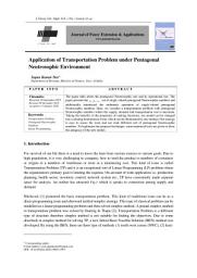 Icon image Application of Transportation Problem under Pentagonal Neutrosophic Environment