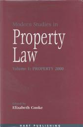 Icon image Modern Studies in Property Law - Volume 1