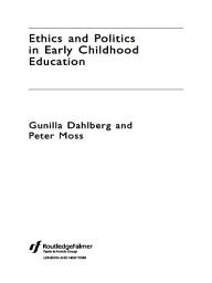 Icon image Ethics and Politics in Early Childhood Education