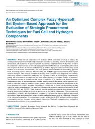 Icon image An Optimized Complex Fuzzy Hypersoft Set System Based Approach for the Evaluation of Strategic Procurement Techniques for Fuel Cell and Hydrogen Components