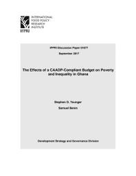 Icon image The effects of a CAADP-compliant budget on poverty and inequality in Ghana