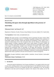 Icon image Simulating chi-square data through algorithms in the presence of uncertainty