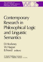 Icon image Contemporary Research in Philosophical Logic and Linguistic Semantics