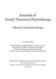 Icon image Essentials of Gestalt Theoretical Psychotherapy