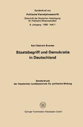 Icon image Staatsbegriff und Demokratie in Deutschland