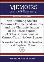 Icon image Non-Doubling Ahlfors Measures, Perimeter Measures, and the Characterization of the Trace Spaces of Sobolev Functions in Carnot-Caratheodory Spaces