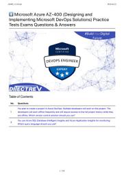 Icon image ⬆️ Microsoft Azure AZ-400 (Designing and Implementing Microsoft DevOps Solutions) Practice Tests Exams 347 Questions & Answers PDF
