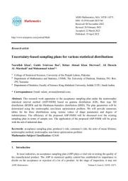 Icon image Uncertainty-based sampling plans for various statistical distributions