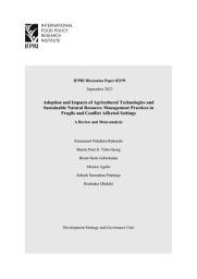 Icon image Adoption and impacts of agricultural technologies and sustainable natural resource management practices in fragile and conflict affected settings: A review and meta-analysis