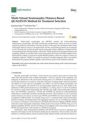 Icon image Multi-Valued Neutrosophic Distance-Based QUALIFLEX Method for Treatment Selection