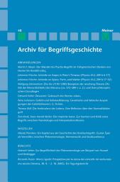 Icon image Archiv für Begriffsgeschichte. Band 48