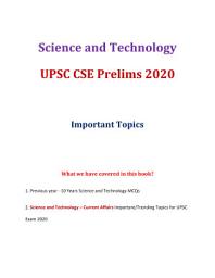 Icon image UPSC Prelims 2020 Current Affairs: Science and Technology