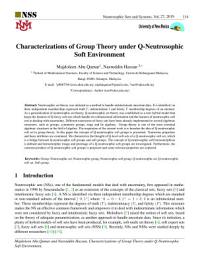 Icon image Characterizations of Group Theory under Q-Neutrosophic Soft Environment