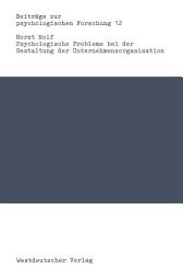 Icon image Psychologische Probleme bei der Gestaltung der Unternehmensorganisation