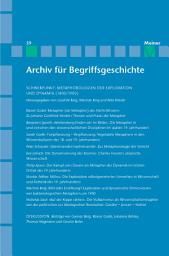 Icon image Archiv für Begriffsgeschichte. Band 59: Metaphorologien der Exploration und Dynamik (1800/1900): Historische Wissenschaftsmetaphern und die Möglichkeiten ihrer Historiographie